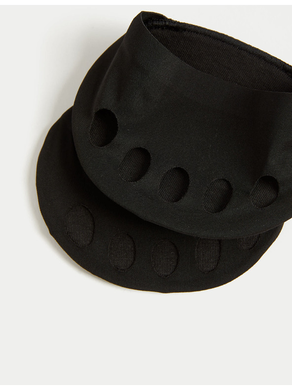 Marks & Spencer Чорапи с пръсти с висок дял памук, 2 чифта Marks & Spencer черна