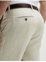 Marks & Spencer Чино панталони от лен смес, нормален крой Marks & Spencer бежова