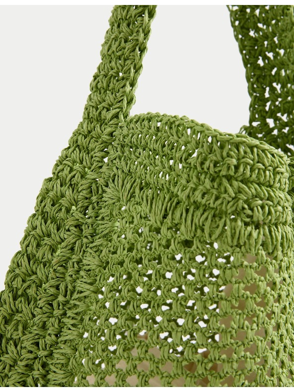 Marks & Spencer Тъканна пазарска чанта Marks & Spencer зелена