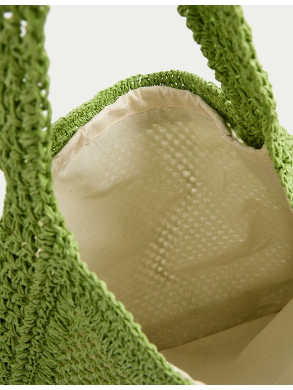 Marks & Spencer Тъканна пазарска чанта Marks & Spencer зелена