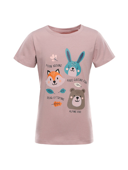 ALPINE PRO Детска памучна тениска ALPINE PRO DORGO pale mauve вариант pe