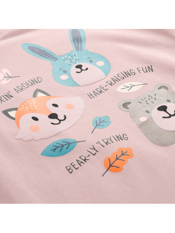 ALPINE PRO Детска памучна тениска ALPINE PRO DORGO pale mauve вариант pe