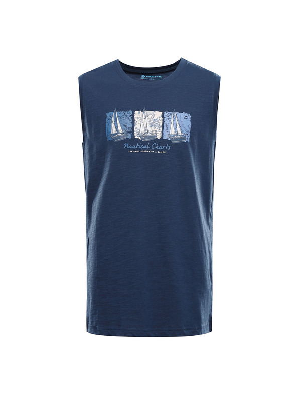 ALPINE PRO Мъжко памучно потник ALPINE PRO QUARET 2 blue wing teal вариант pb