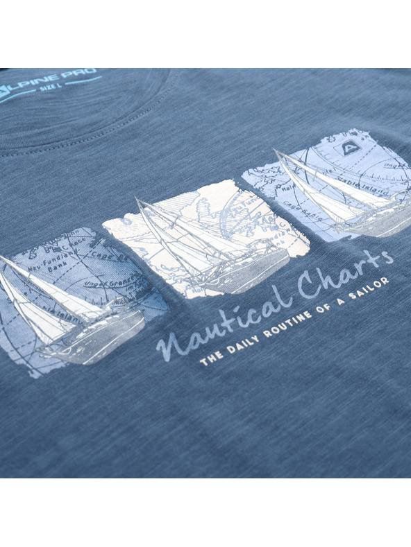 ALPINE PRO Мъжко памучно потник ALPINE PRO QUARET 2 blue wing teal вариант pb