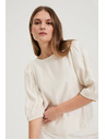 Moodo Риза с буфантни ръкави кремава Moodo