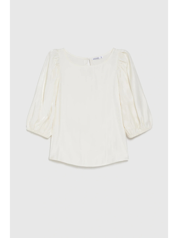 Moodo Риза с буфантни ръкави кремава Moodo