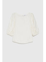Moodo Риза с буфантни ръкави кремава Moodo