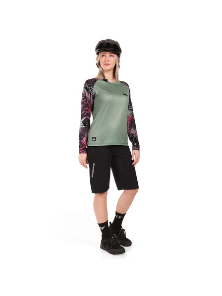 Horsefeathers Велосипедна фланелка Deco LS - ледено зелено/hawaii