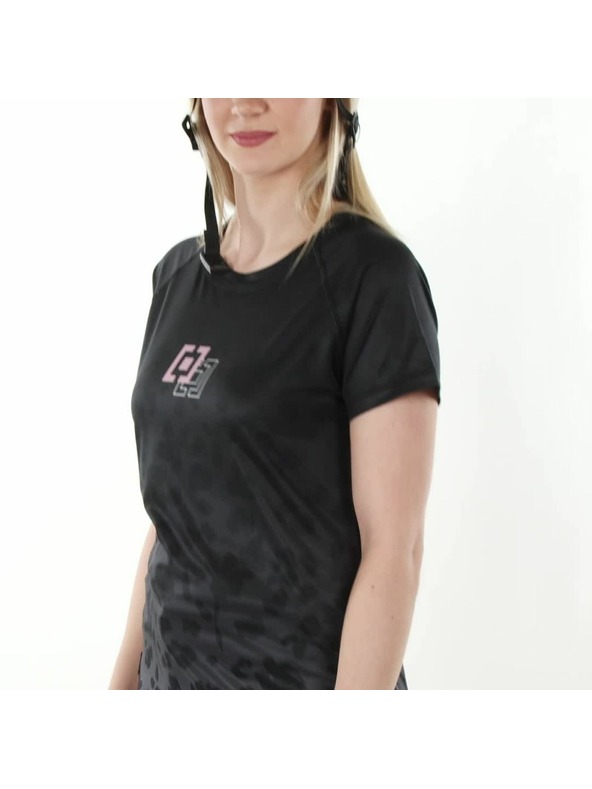 Horsefeathers Велосипедна фланелка Deco - черна/гепард