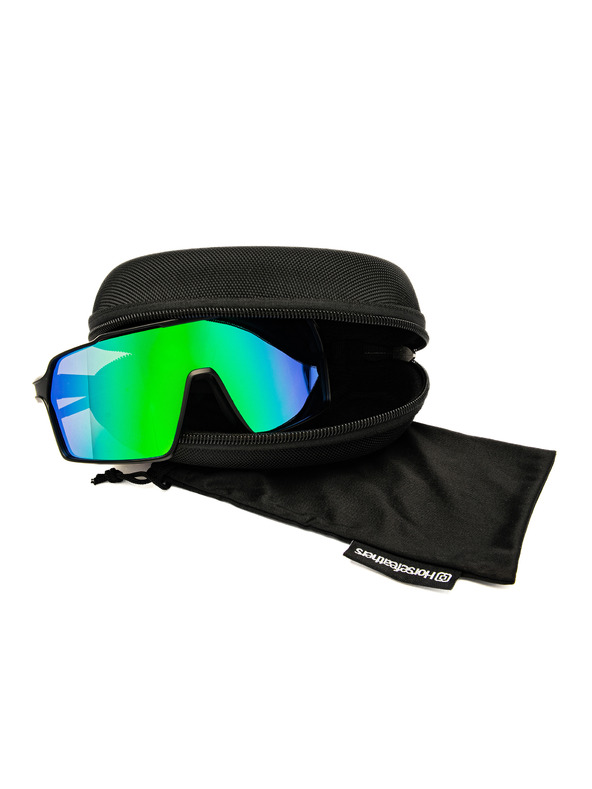 Horsefeathers Велосипедни очила Neutron - матово черно/огледално зелено
