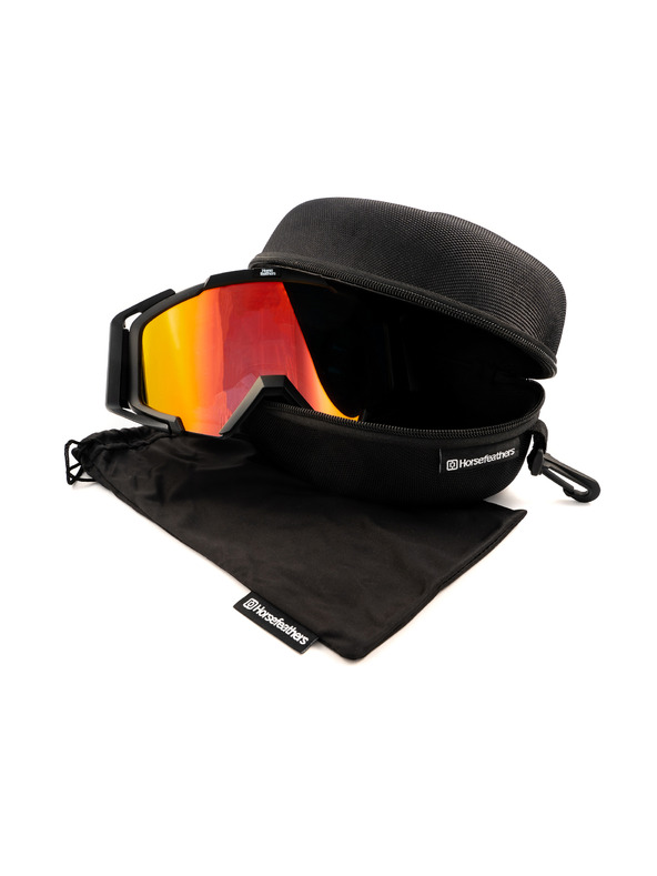 Horsefeathers MTB очила Patriot - черно/огледално червено