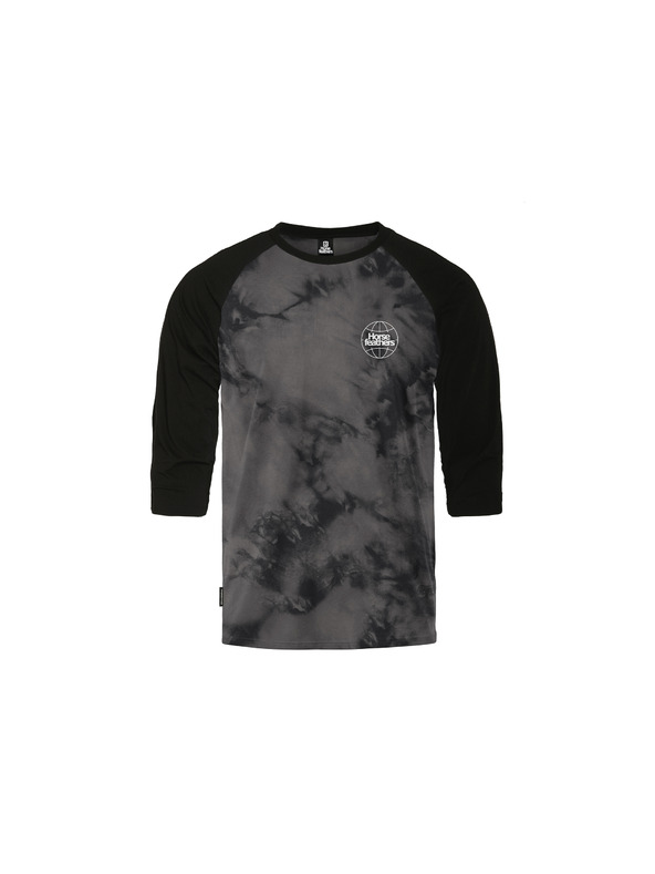 Horsefeathers Тениска Global Raglan - black/tie dye
