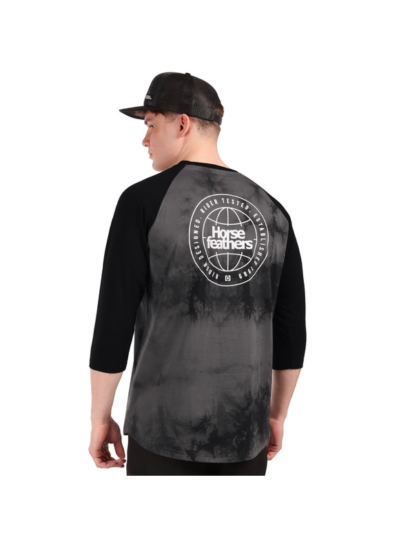 Horsefeathers Тениска Global Raglan - black/tie dye