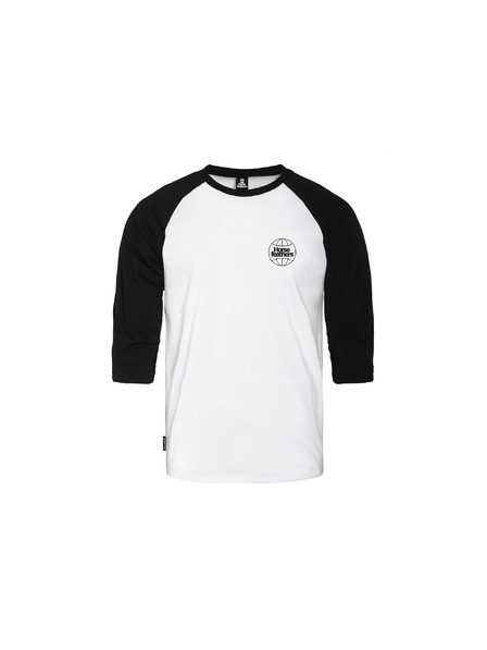 Horsefeathers Тениска Global Raglan - white/black