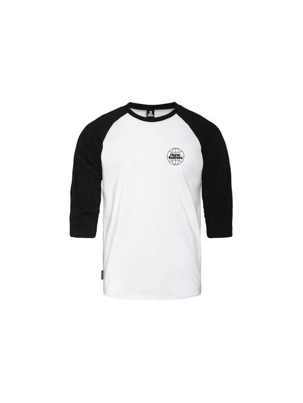 Horsefeathers Тениска Global Raglan - white/black