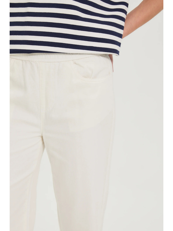 Moodo Дънки с широки крачола бели Moodo