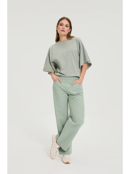 Moodo Дънки с широки крачола хаки Moodo