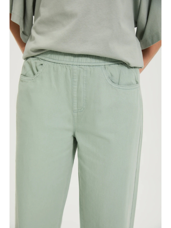 Moodo Дънки с широки крачола хаки Moodo