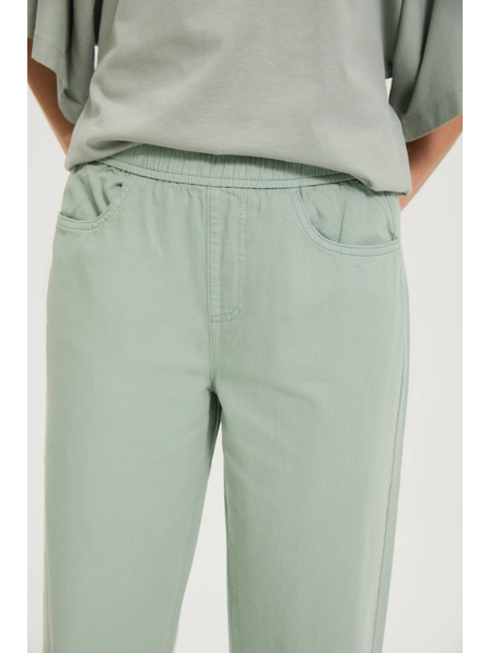 Moodo Дънки с широки крачола хаки Moodo