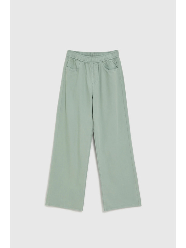 Moodo Дънки с широки крачола хаки Moodo