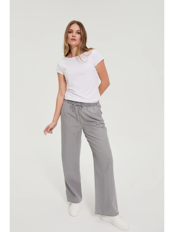 Moodo Дънки с широки крачоли сиви Moodo