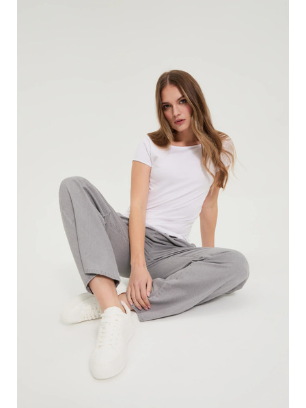 Moodo Дънки с широки крачоли сиви Moodo