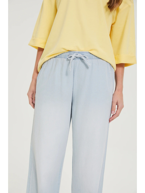 Moodo Дънки с широки крачоли сини Moodo