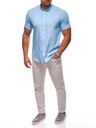 Edoti Мъжка риза с къс ръкав 690K - синя ДРУГА