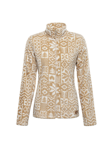 ALPINE PRO Дамски флийс суитшърт със суправарм ALPINE PRO EFLINA white pepper varianta pa