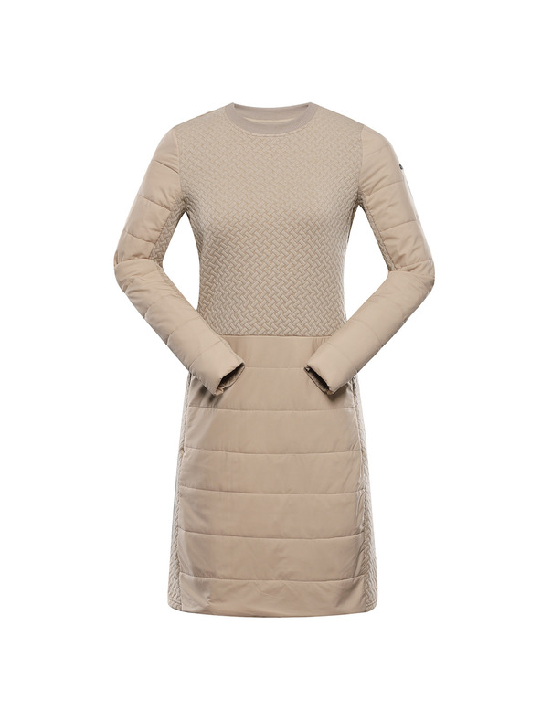 ALPINE PRO Дамска рокля с топлоизолираща подплата hi-therm ALPINE PRO OLWA бял пипер