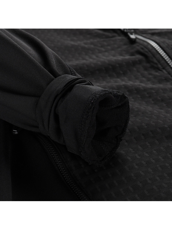 ALPINE PRO Мъжки суитшърт с цип с разтегливост ALPINE PRO QUERT 2 черен