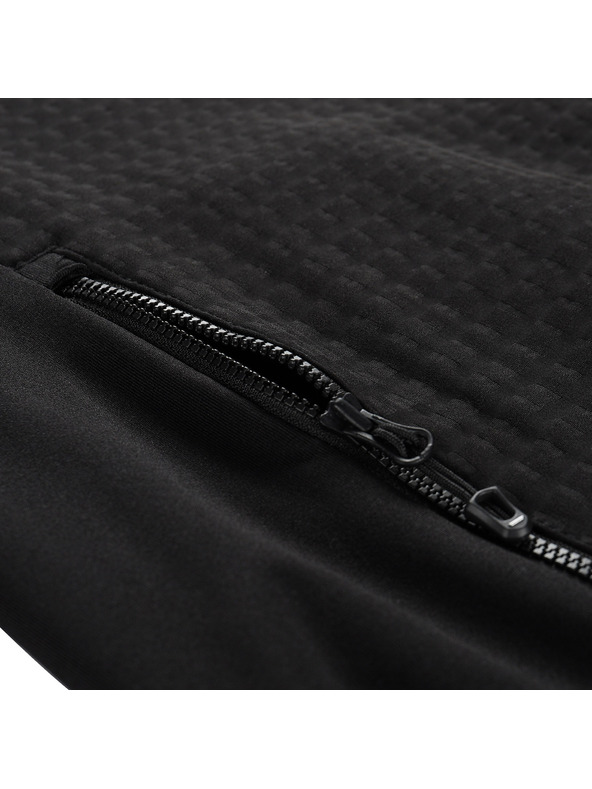 ALPINE PRO Мъжки суитшърт с цип с разтегливост ALPINE PRO QUERT 2 черен