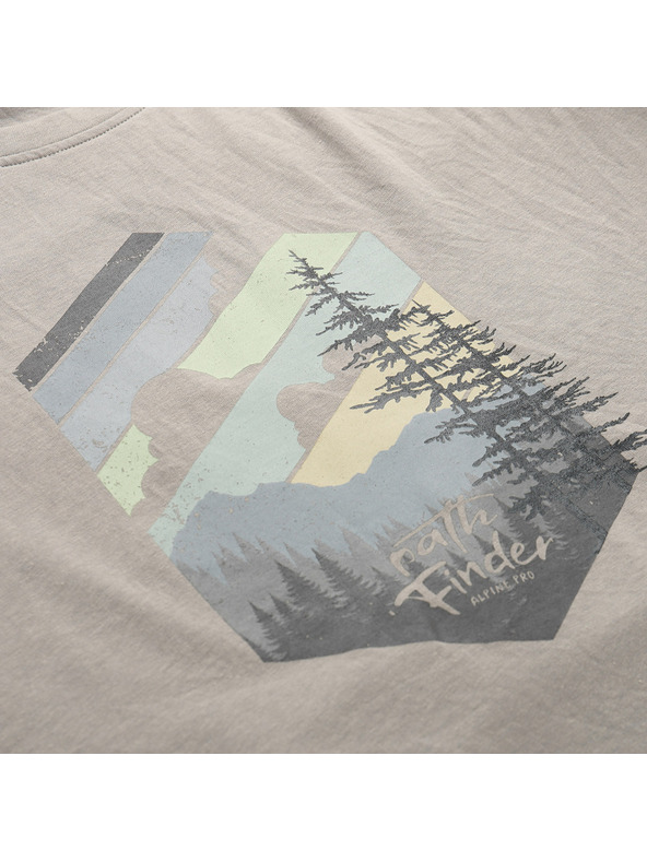 ALPINE PRO Мъжка тениска от немачкащ се материал ALPINE PRO NOGER гълъбово вариант pa