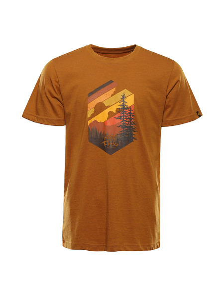 ALPINE PRO Мъжка тениска от немачкащ се материал ALPINE PRO NOGER златен дъб вариант pa