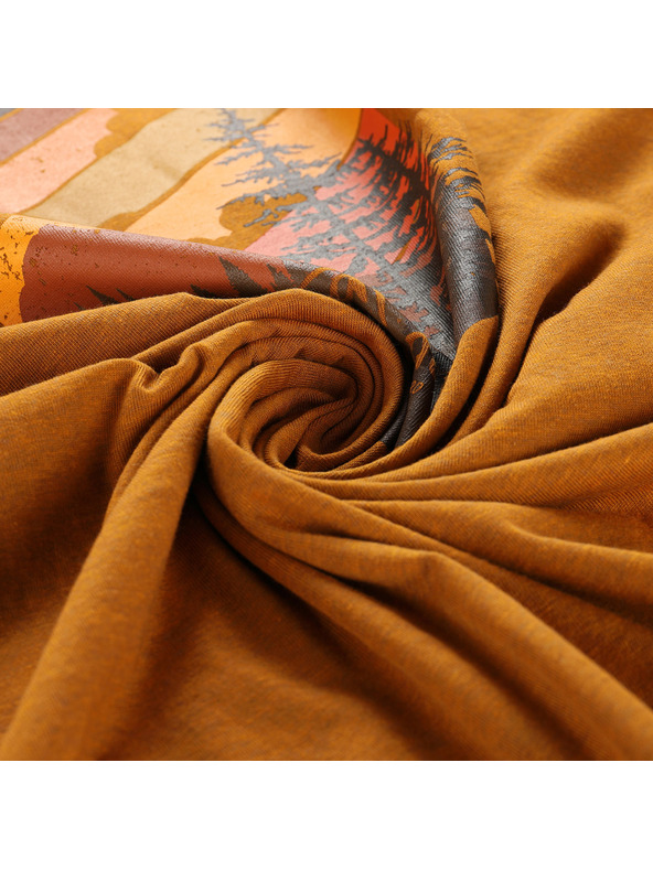 ALPINE PRO Мъжка тениска от немачкащ се материал ALPINE PRO NOGER златен дъб вариант pa