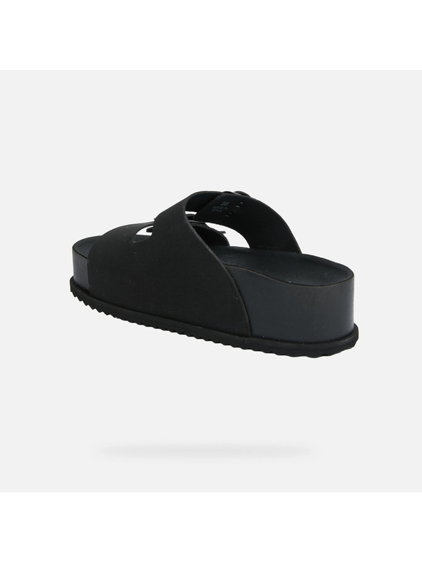 Geox Черни дамски домашни обувки Geox Sandybett High