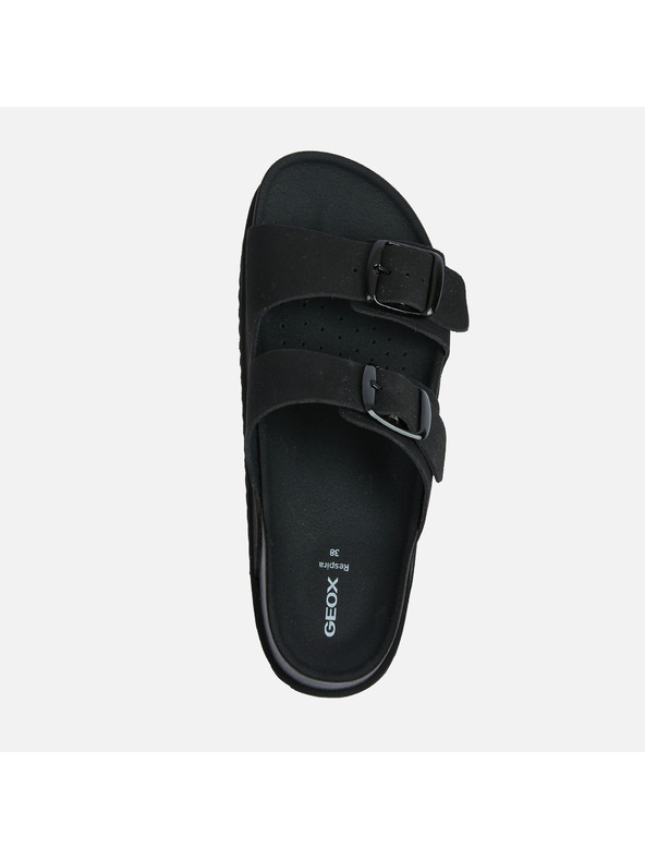 Geox Черни дамски домашни обувки Geox Sandybett High