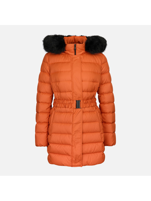 Geox Оранжева дамска пухена яка Geox Catria