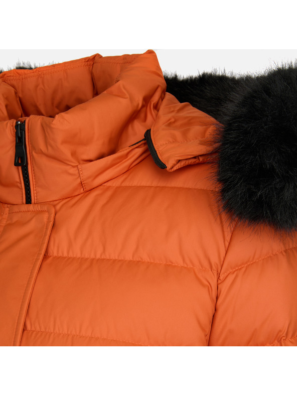 Geox Оранжева дамска пухена яка Geox Catria