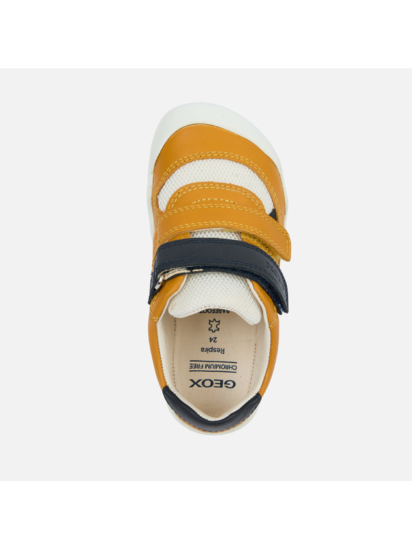 Geox Жълти детски barefoot тенис обувки за първи стъпки Geox Steppieup