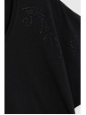 Moodo Блуза с декоративна аплика черна Moodo
