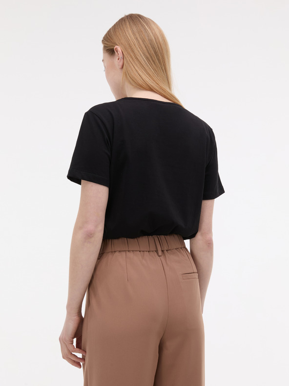 Orsay Черна дамска тениска с апликация ORSAY