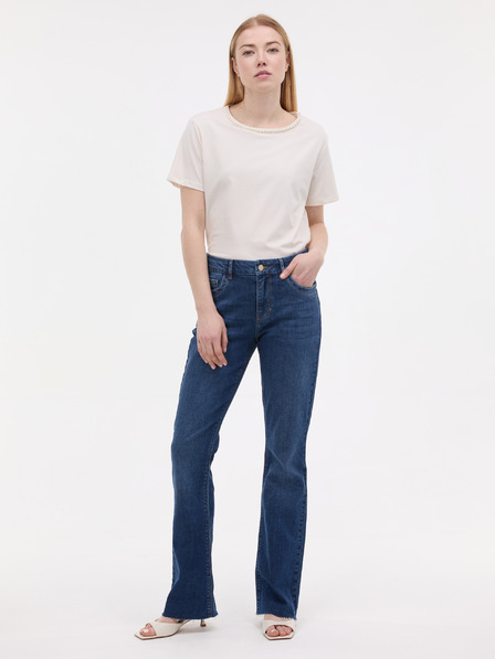 Orsay Кремава дамска тениска с апликация ORSAY