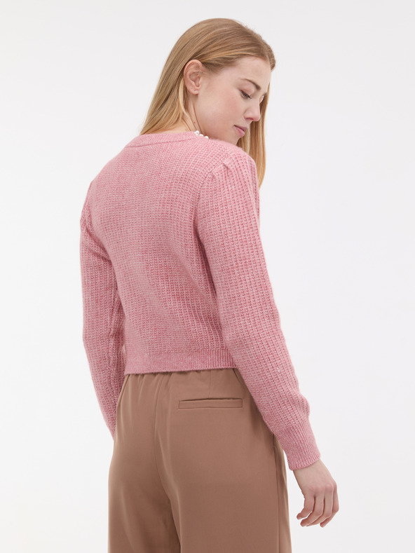 Orsay Светлорозова дамска жилетка с апликация ORSAY