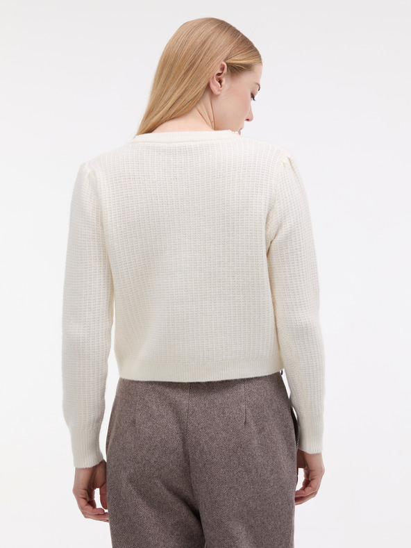 Orsay Кремава дамска жилетка с апликация ORSAY