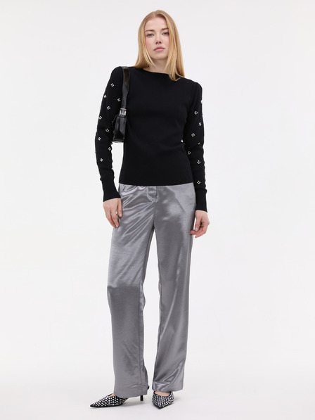 Orsay Черен дамски пуловер с апликация ORSAY