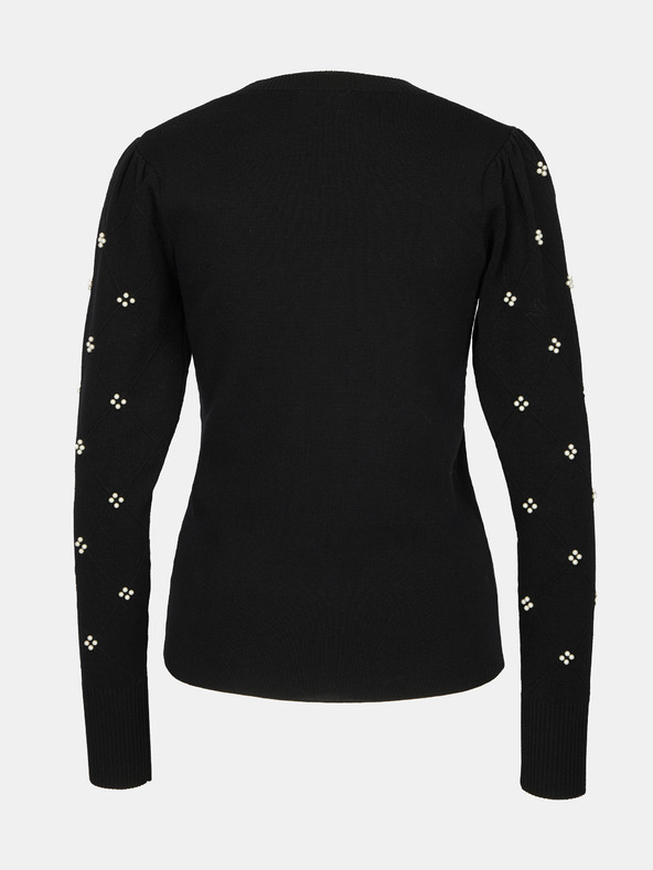 Orsay Черен дамски пуловер с апликация ORSAY