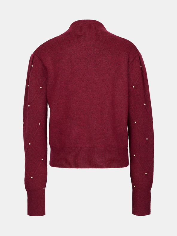 Orsay Бордо дамски пуловер с апликация ORSAY