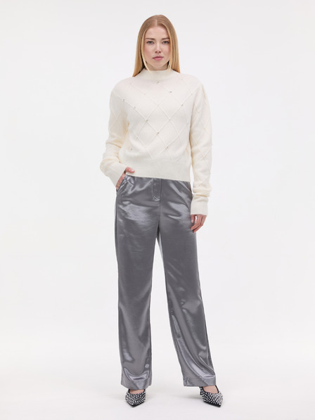 Orsay Кремав дамски пуловер с апликация ORSAY