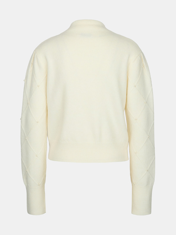 Orsay Кремав дамски пуловер с апликация ORSAY